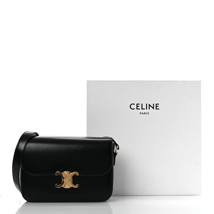 Celine Shiny Calfskin Medium Triomphe Black 14 of 14