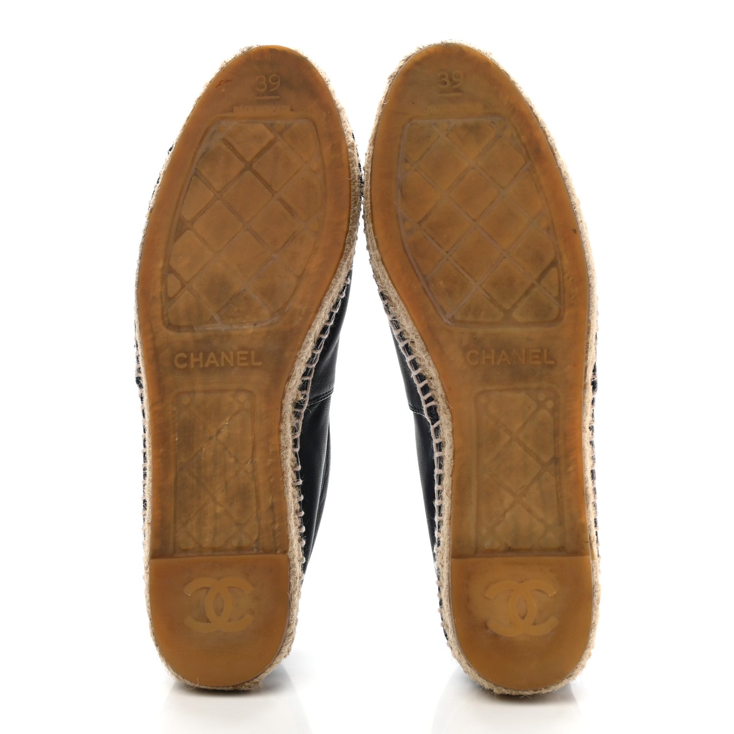 Lambskin CC Espadrilles 39 Navy Black