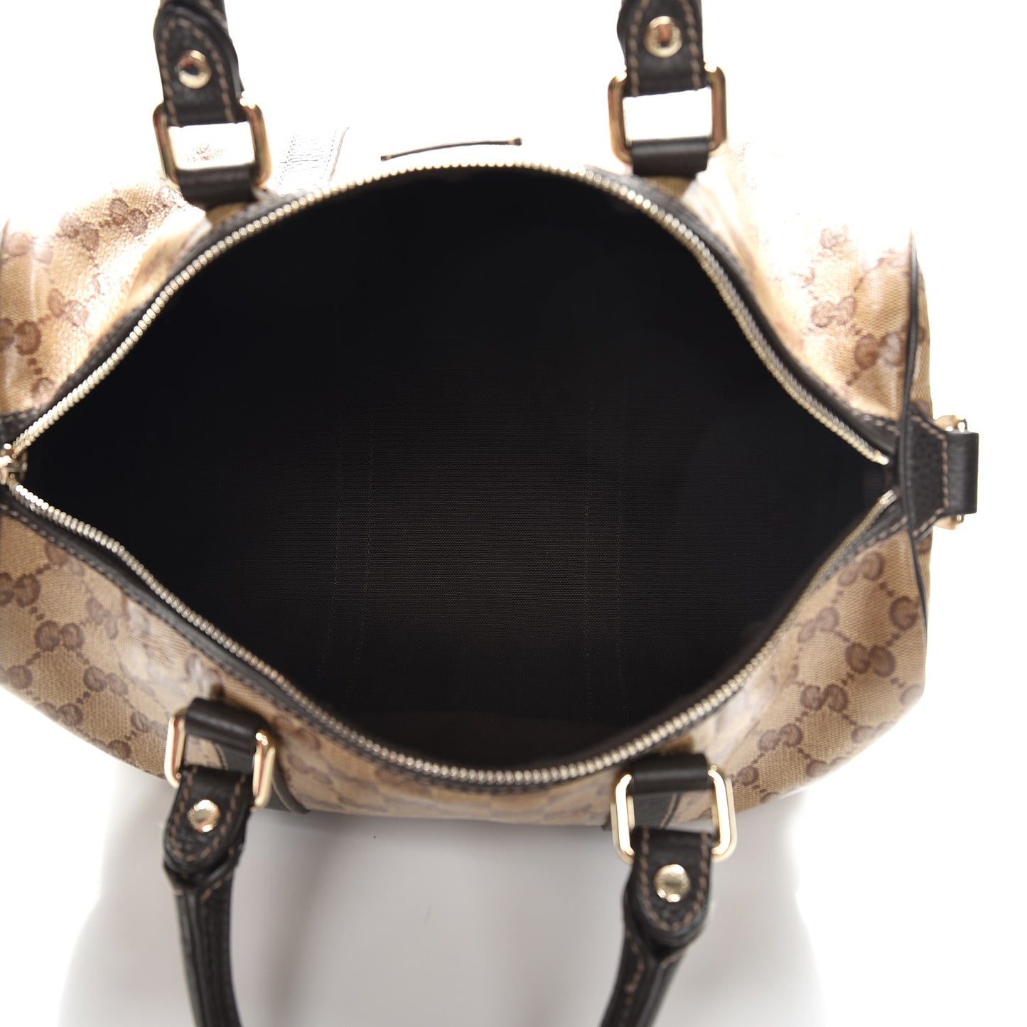 Crystal Monogram Medium Joy Boston Dark Brown
