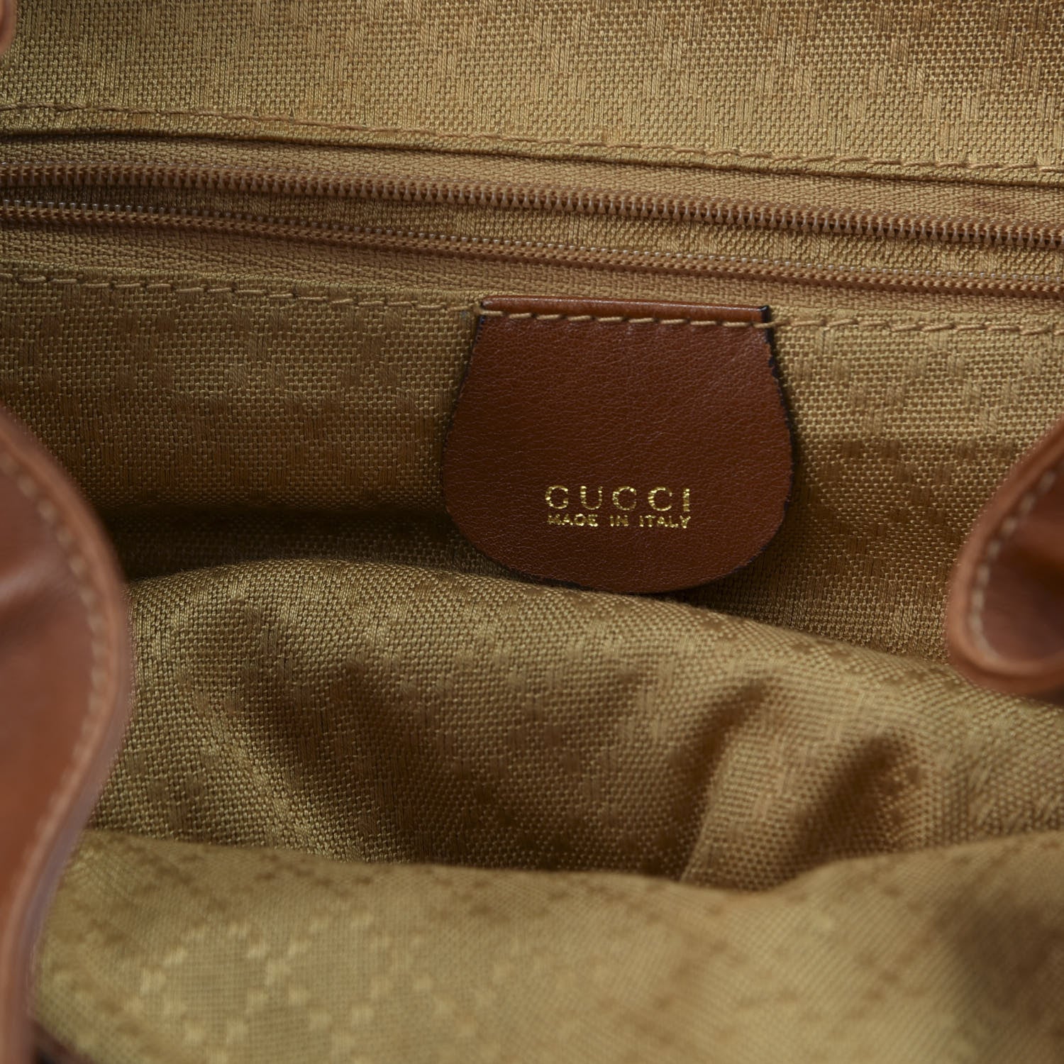 Gucci Calfskin Bamboo Backpack Brown 7 of 9