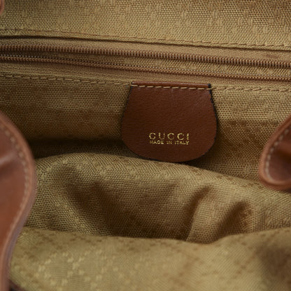 Gucci Calfskin Bamboo Backpack Brown 7 of 9
