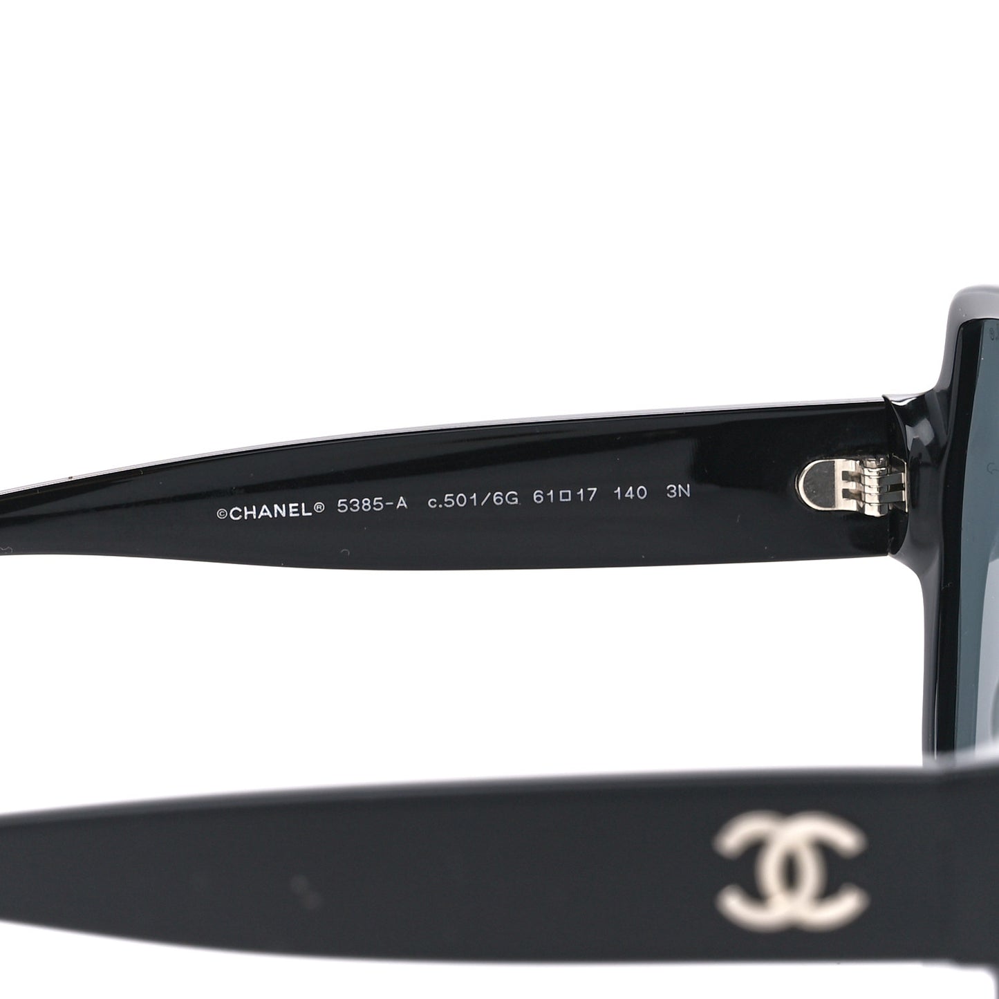 Acetate Square CC Sunglasses 5385-A Black