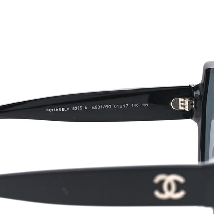 Chanel Acetate Square CC Sunglasses 5385-A Black 5 of 7