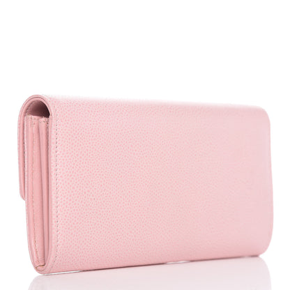 Chanel Caviar Timeless CC Large Gusset Flap Wallet Rose Pale 3 of 13