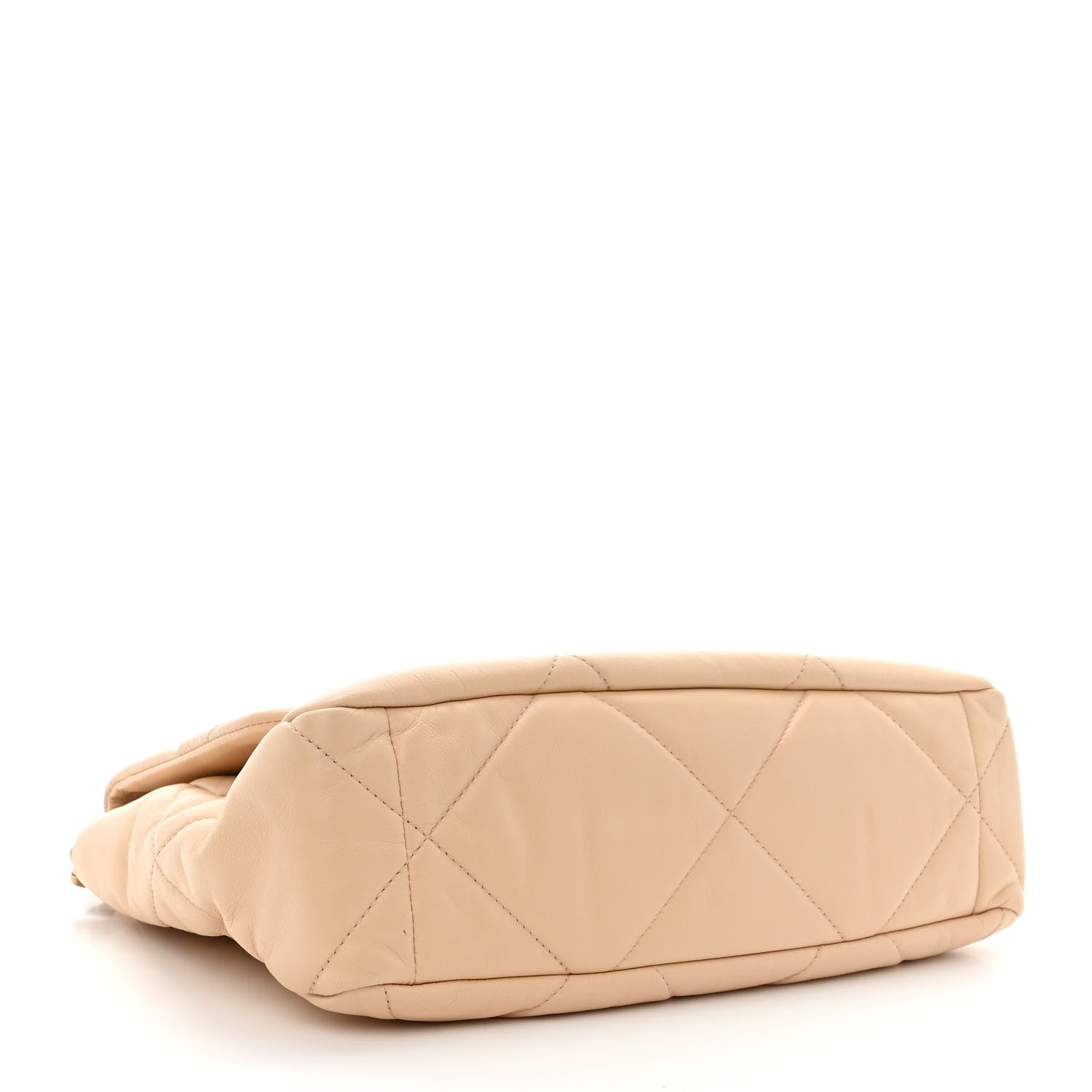 Chanel Goatskin Quilted Large Chanel 19 Flap Beige 4 of 11