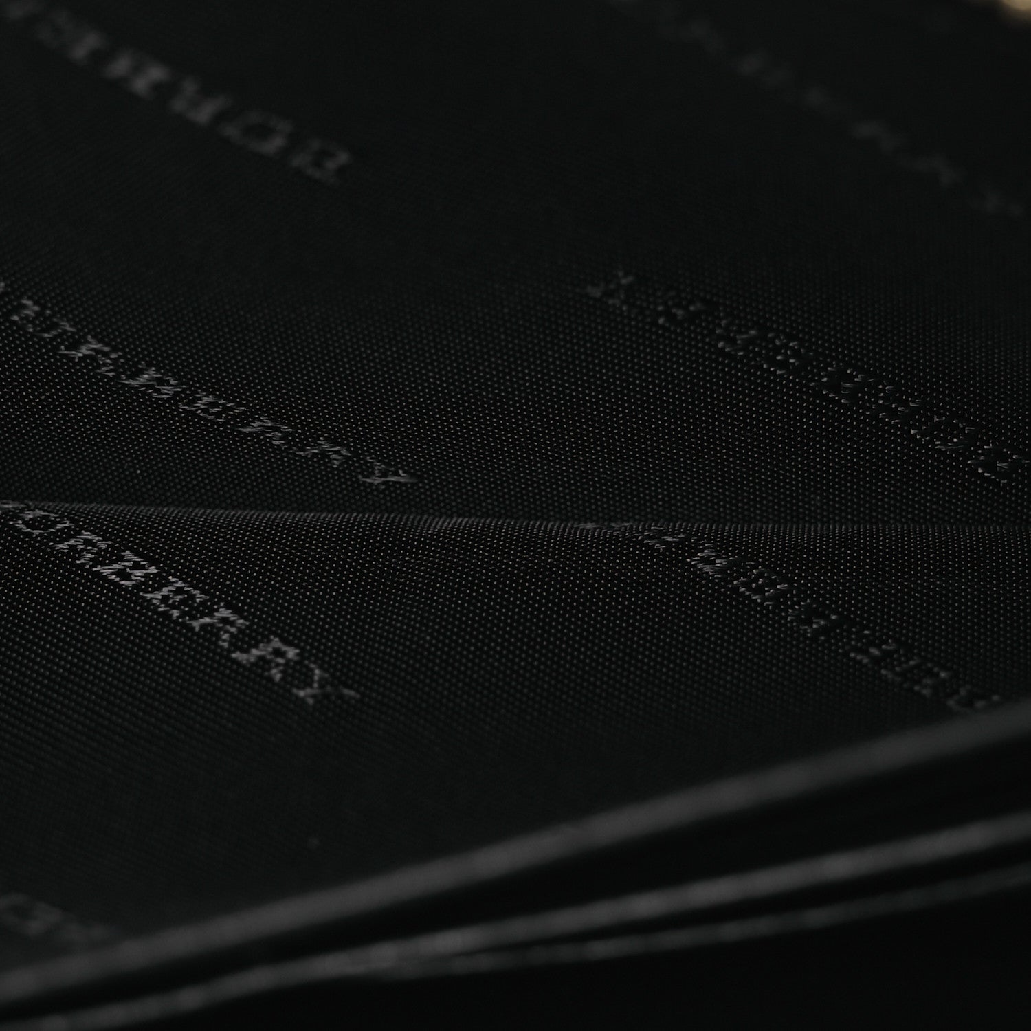 Burberry Calfskin Haymarket Check Elmore Zip Around Wallet Black 9 of 14