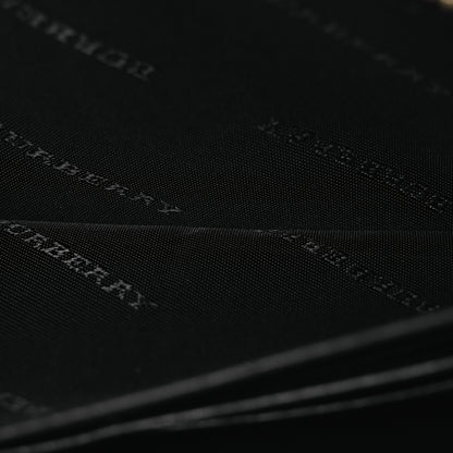 Burberry Calfskin Haymarket Check Elmore Zip Around Wallet Black 9 of 14