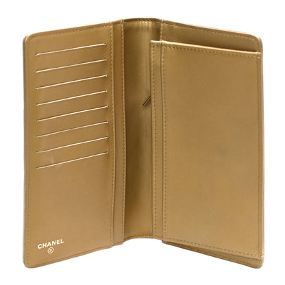 Chanel Metallic Aged Calfskin Quilted Boy Yen Wallet Gold 5 of 16