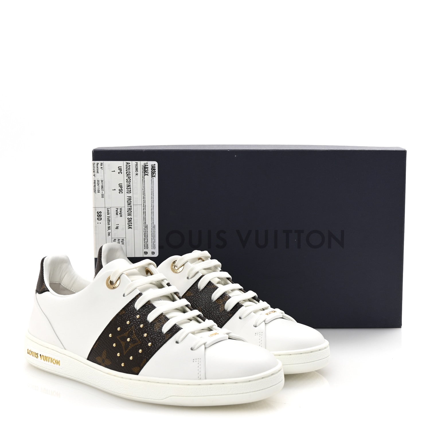 Louis Vuitton Monogram Stud Front Row Sneaker 37 White 10 of 10