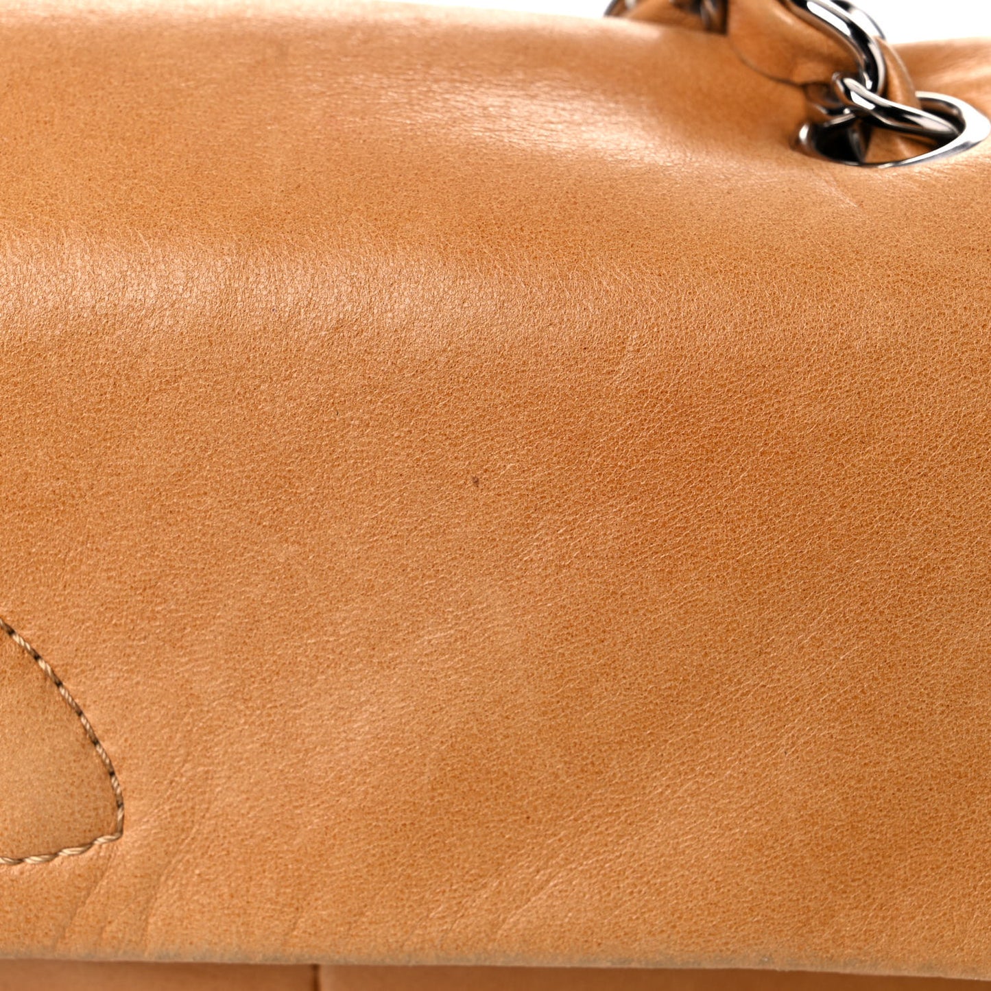 Calfskin Diagonal Ligne Medium Flap Beige