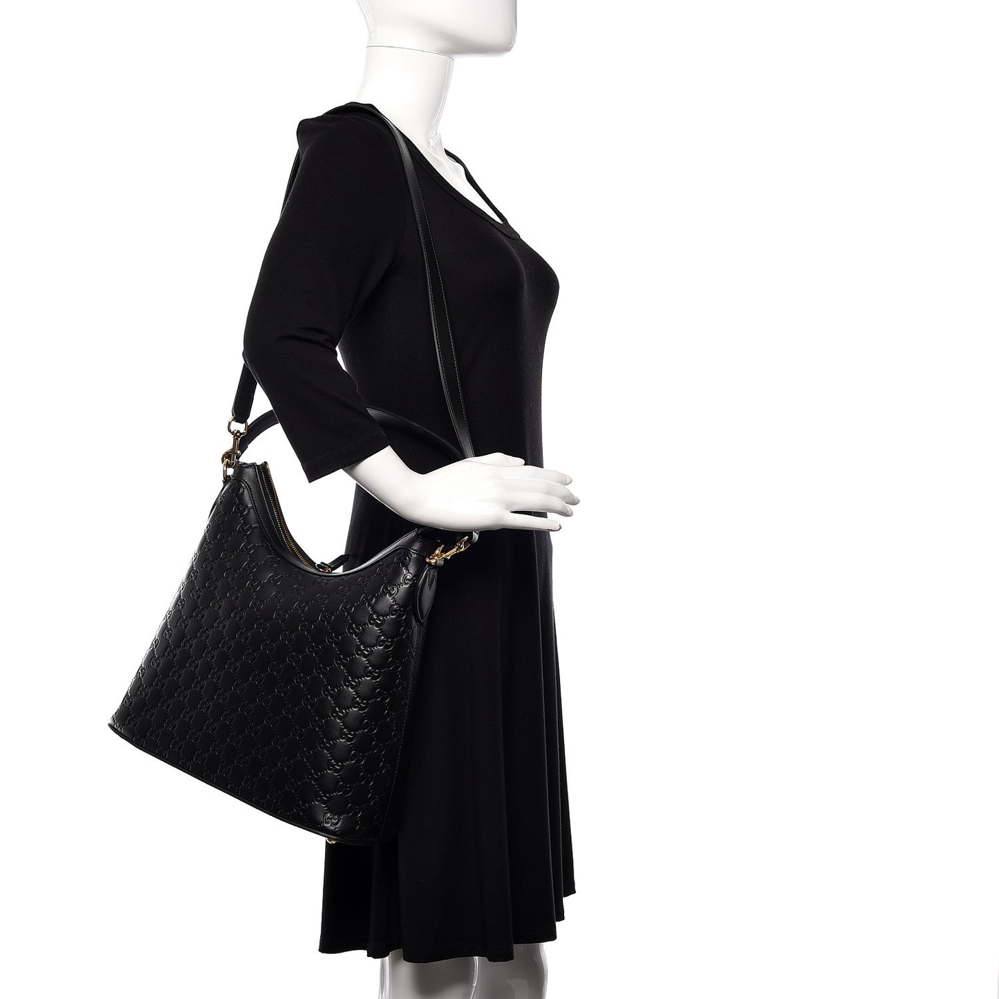 Guccissima Linea A Hobo Black