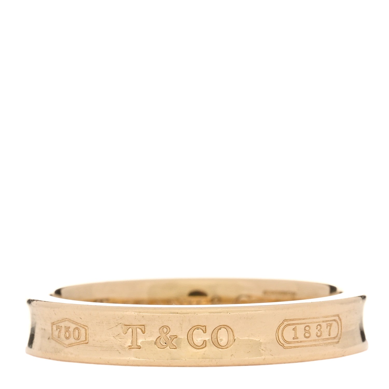 Tiffany 18K Yellow Gold Narrow 1837 Ring 60 9 1 of 4