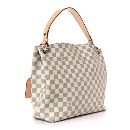 Louis Vuitton Damier Azur Graceful PM Rose Ballerine 3 of 9