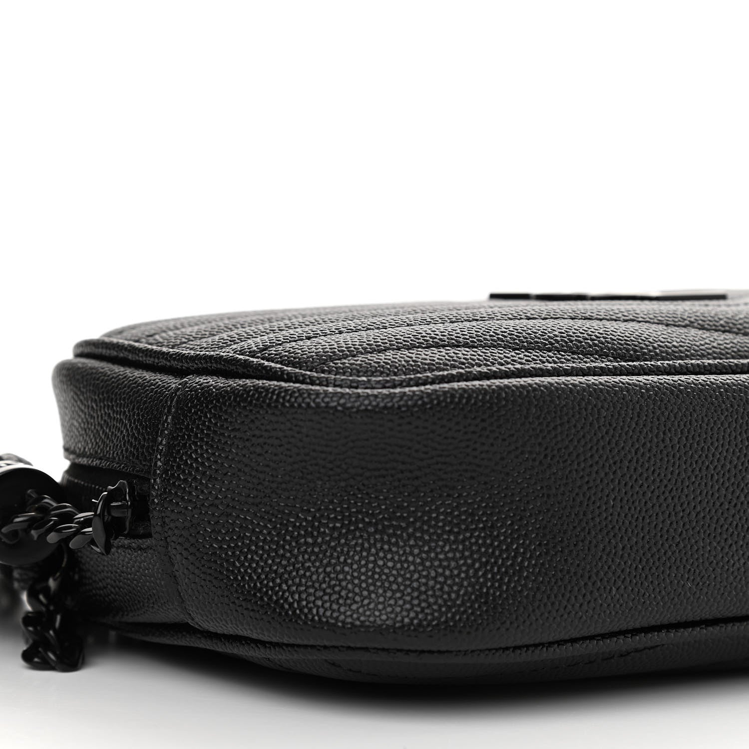 Saint Laurent Grain De Poudre Matelasse Monogram Mini Lou Camera Bag Black 8 of 10