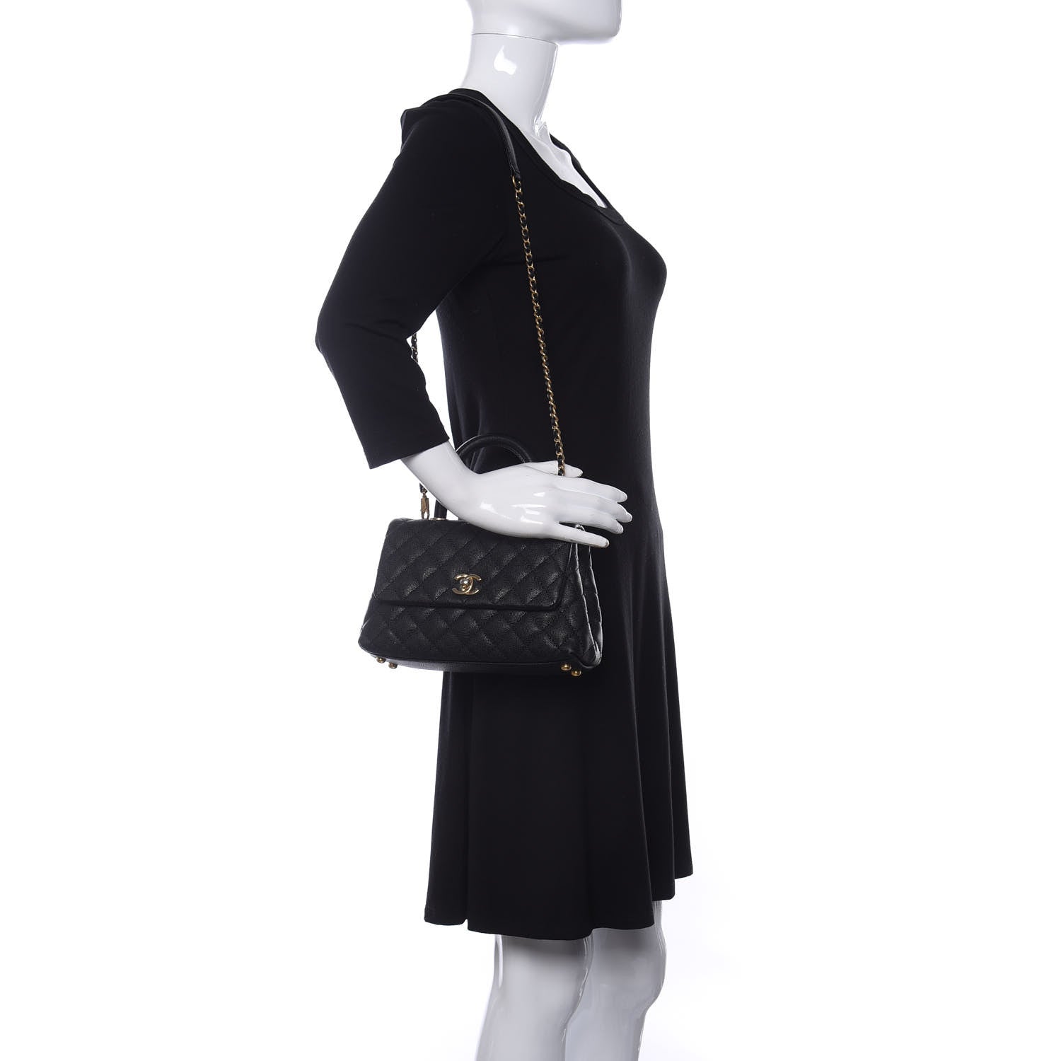 Chanel Caviar Quilted Mini Coco Handle Flap Black 2 of 11