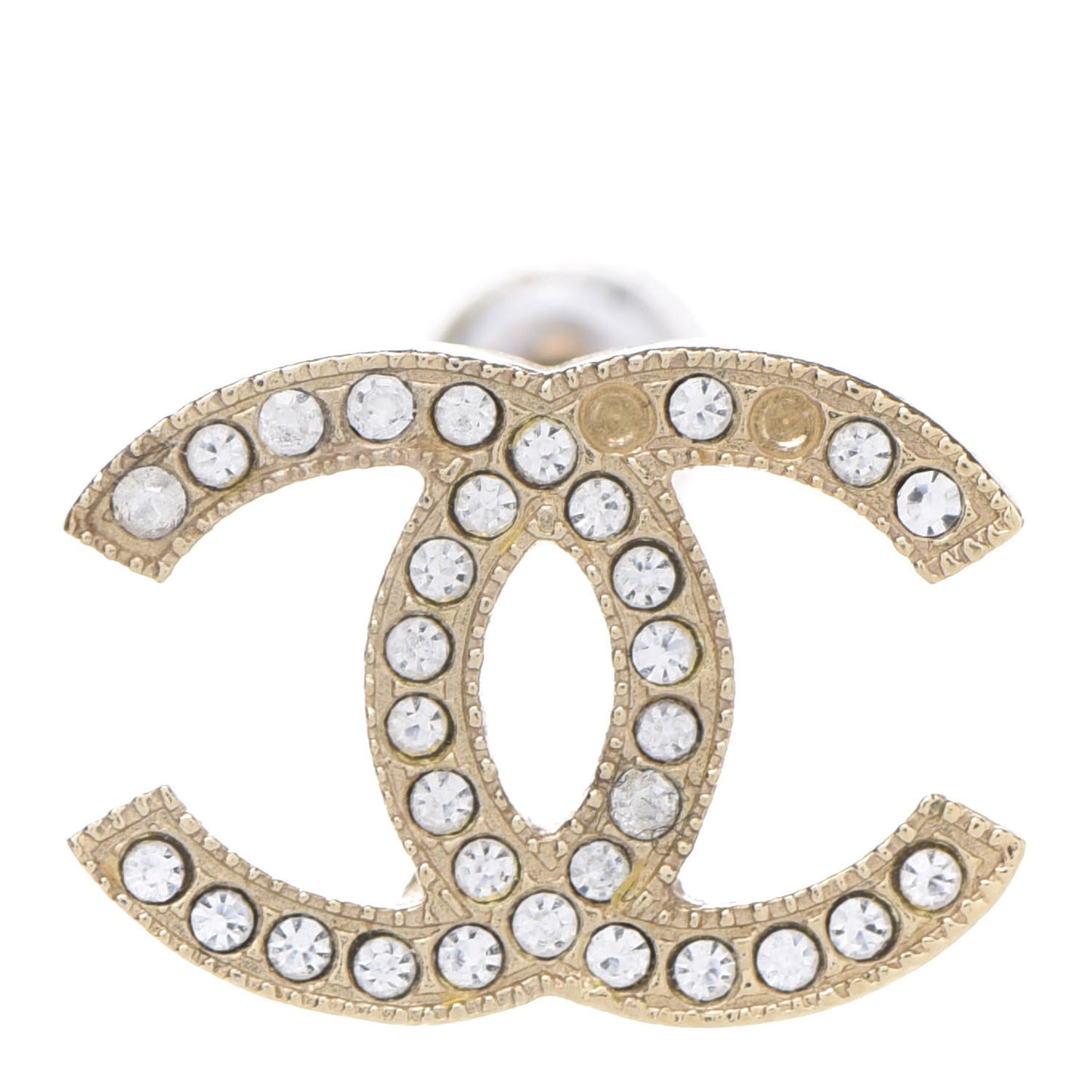 Crystal CC Earrings Gold