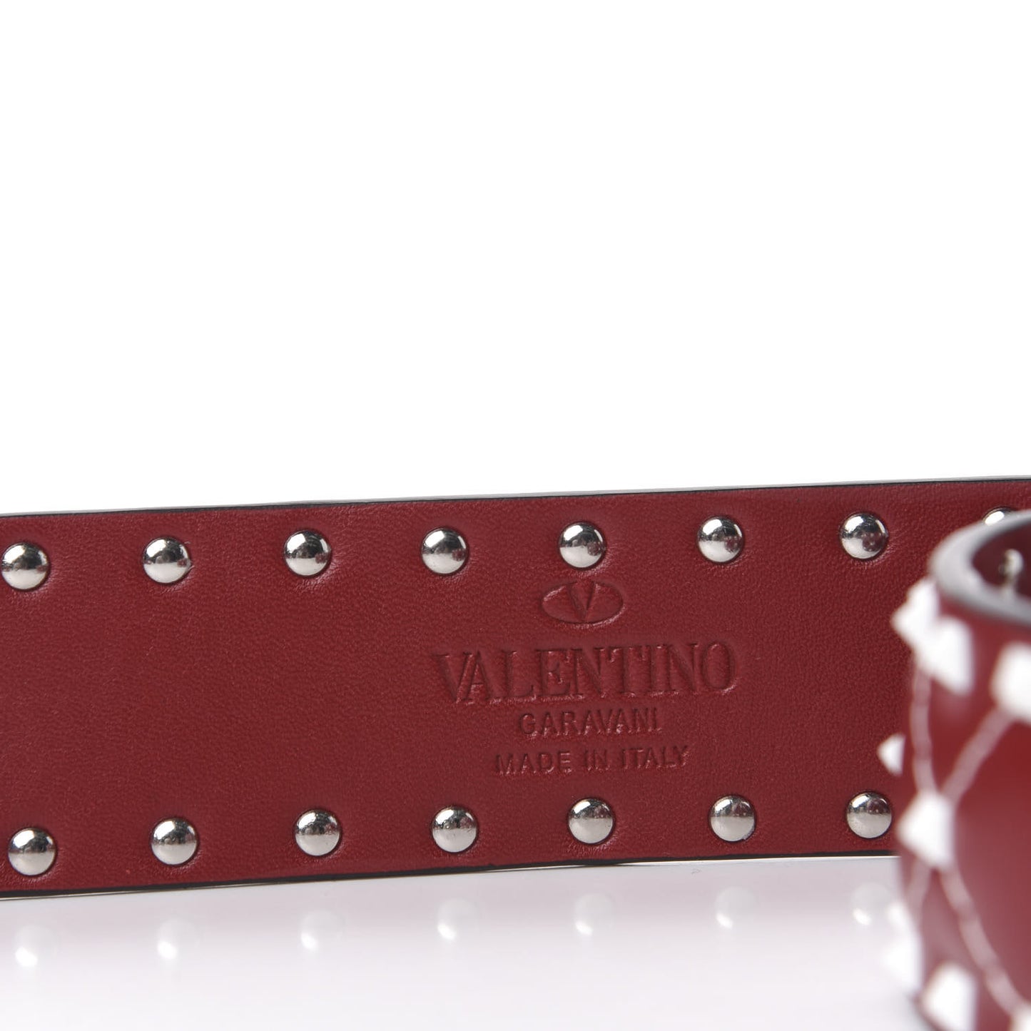 Lambskin Free Rockstud Spike Shoulder Strap Rosso Valentino