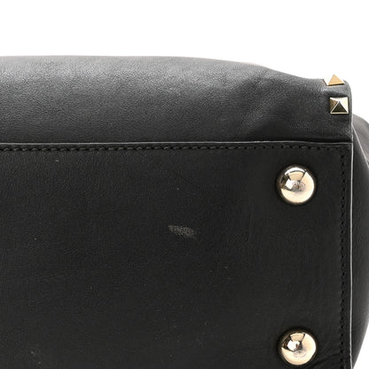 Valentino Garavani Vitello Rockstud Dome Shopper Black 13 of 14
