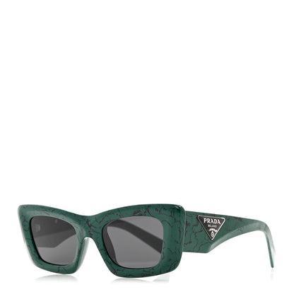 Prada Acetate Symbole Sunglasses SPR 13Z Green Marble 1 of 8