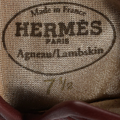 Hermes Lambskin Clous de Selle Gloves Rouge Chili 7.5 3 of 4