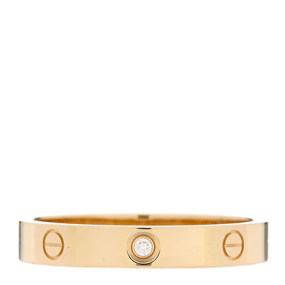 Cartier 18K Yellow Gold Diamond 4mm LOVE Wedding Band Ring 67 12 1 of 4