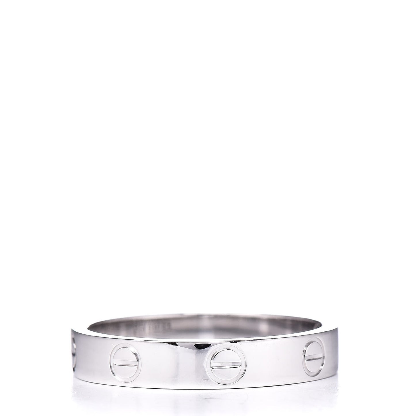 18K White Gold 3.5mm LOVE Wedding Band Ring 55 7.25