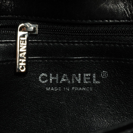 Distressed Patent Jumbo Single Flap Black