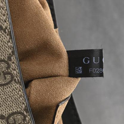 Gucci GG Supreme Monogram Web Medium Padlock Messenger Shoulder Bag Black 7 of 13