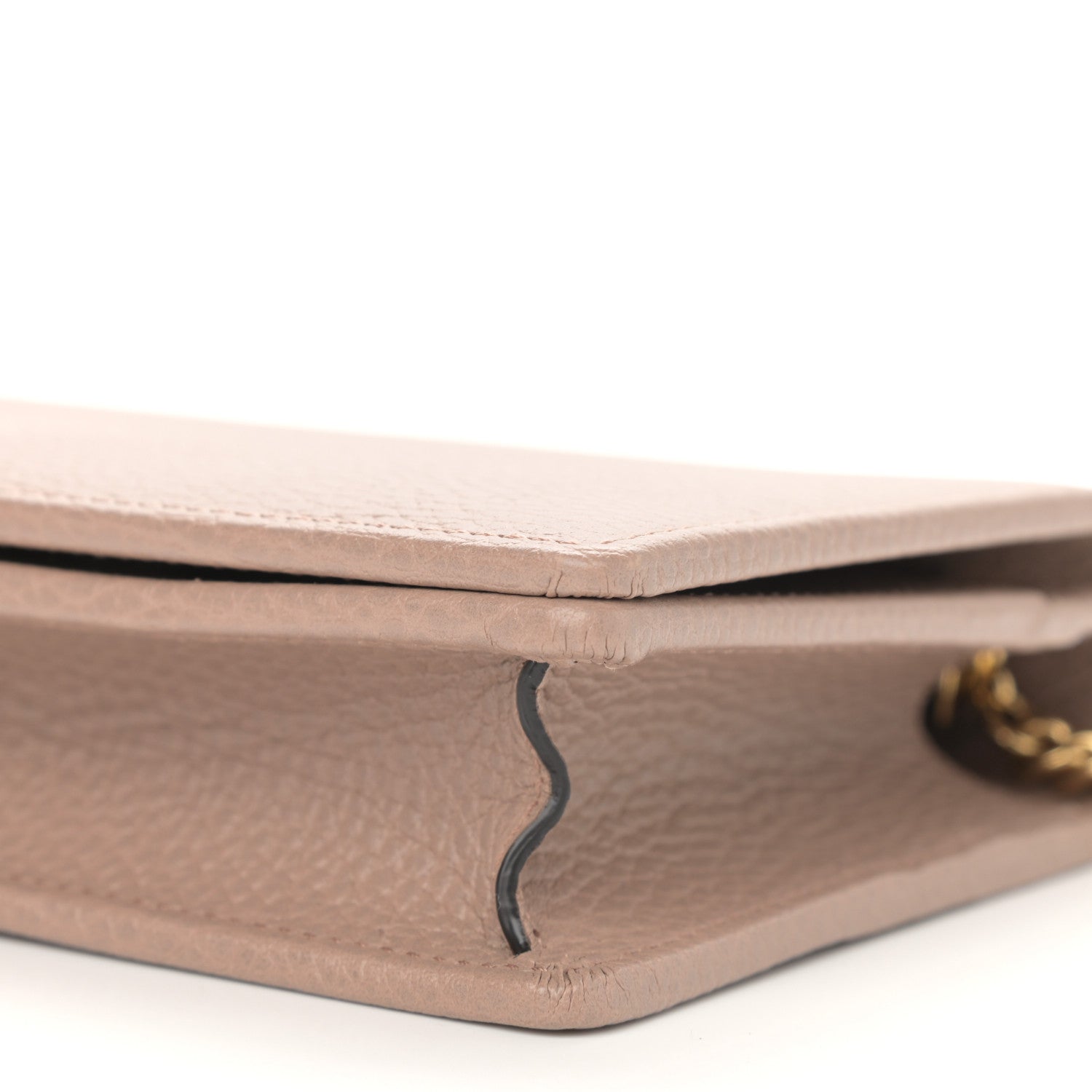 Gucci Calfskin Mini GG Marmont Chain Wallet Porcelain Rose 8 of 9