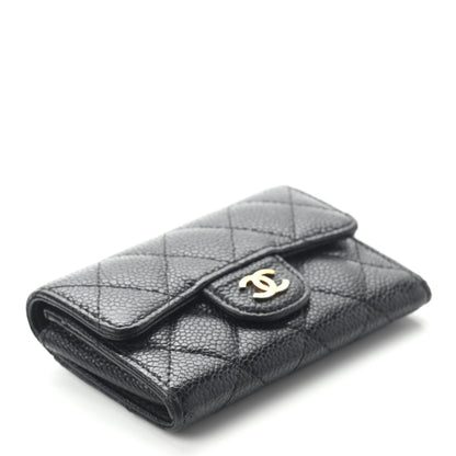 Chanel Caviar Quilted Flap Card Holder Wallet Black 4 of 7