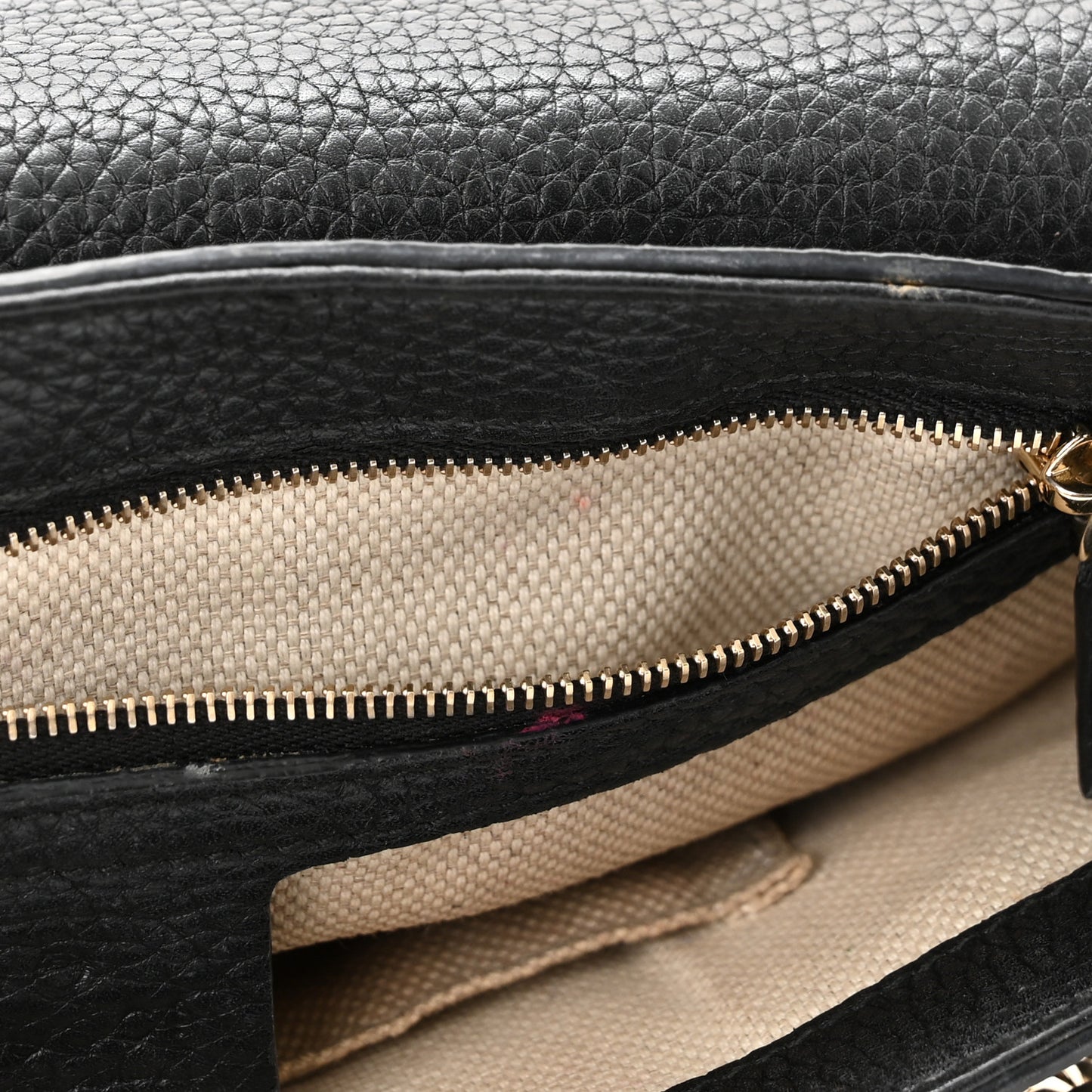 Pebbled Calfskin Medium Soho Flap Crossbody Black
