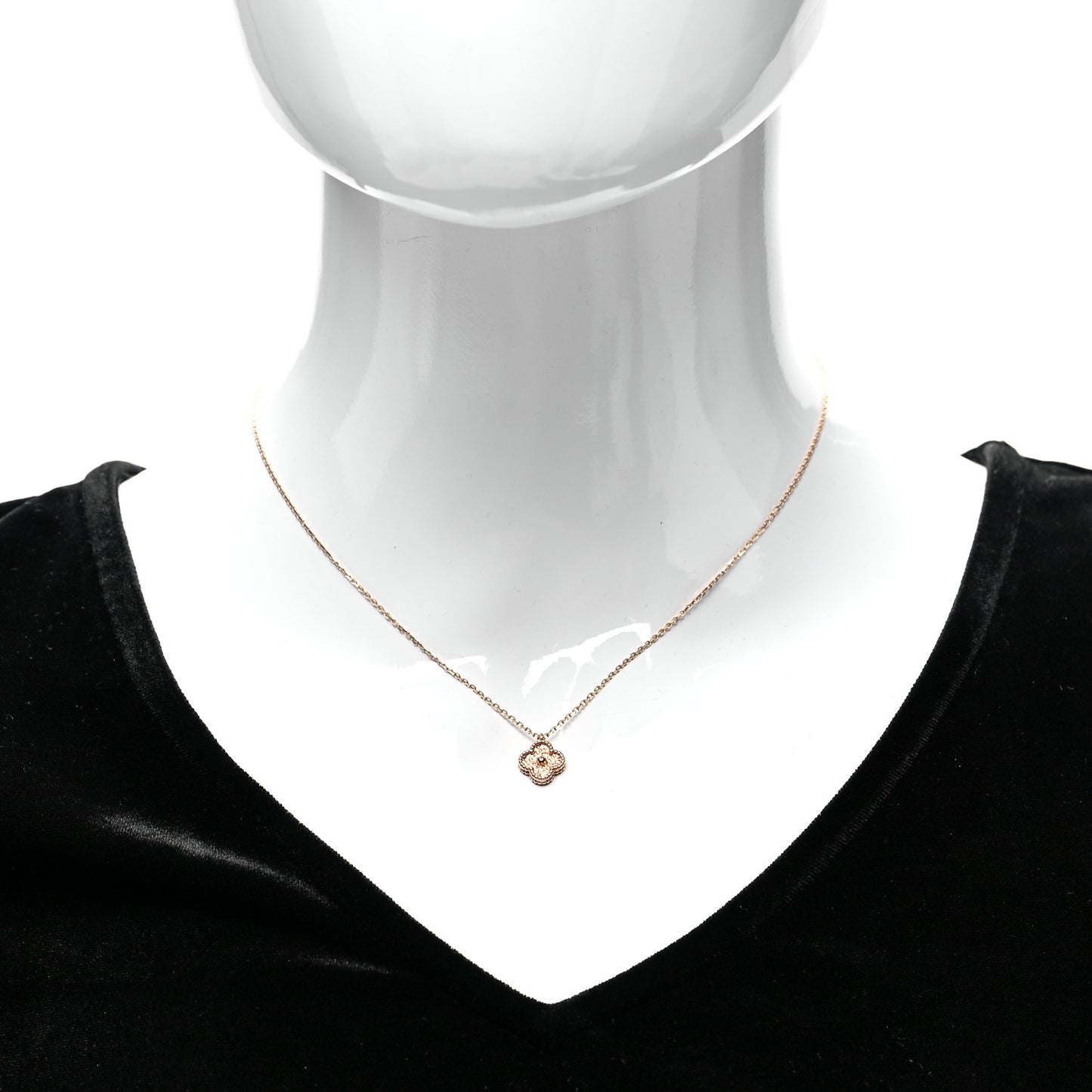 18K Rose Gold Sweet Alhambra Pendant Necklace