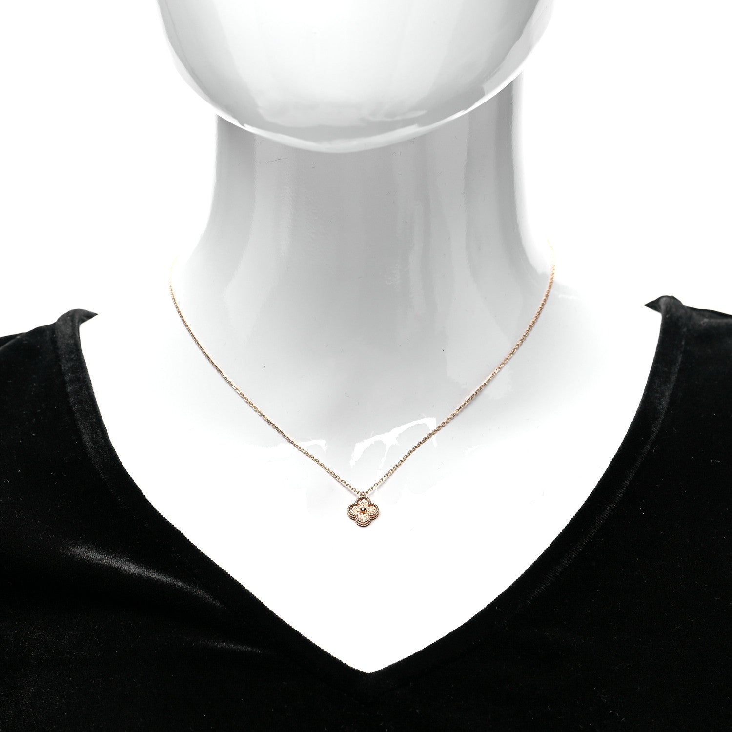 Van Cleef & Arpels 18K Rose Gold Sweet Alhambra Pendant Necklace 2 of 7