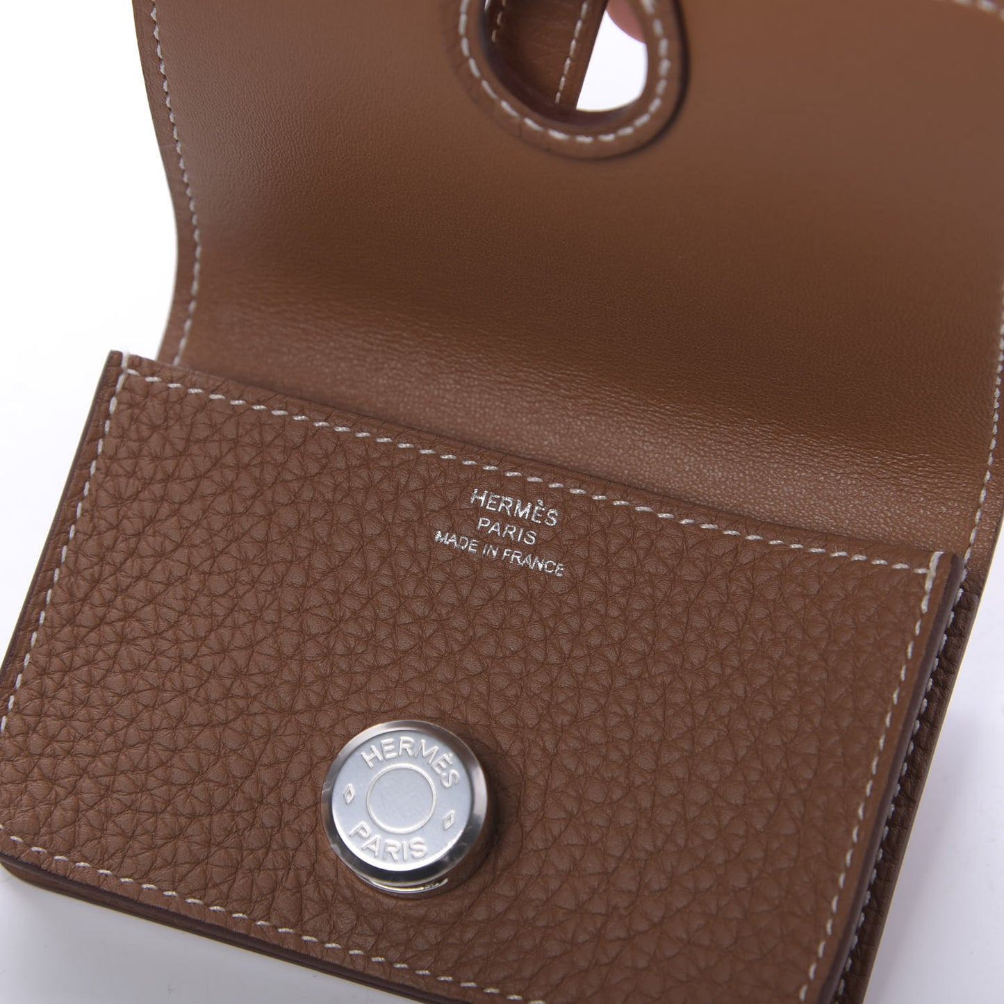 Togo Dogon Card Case Key Holder Gold