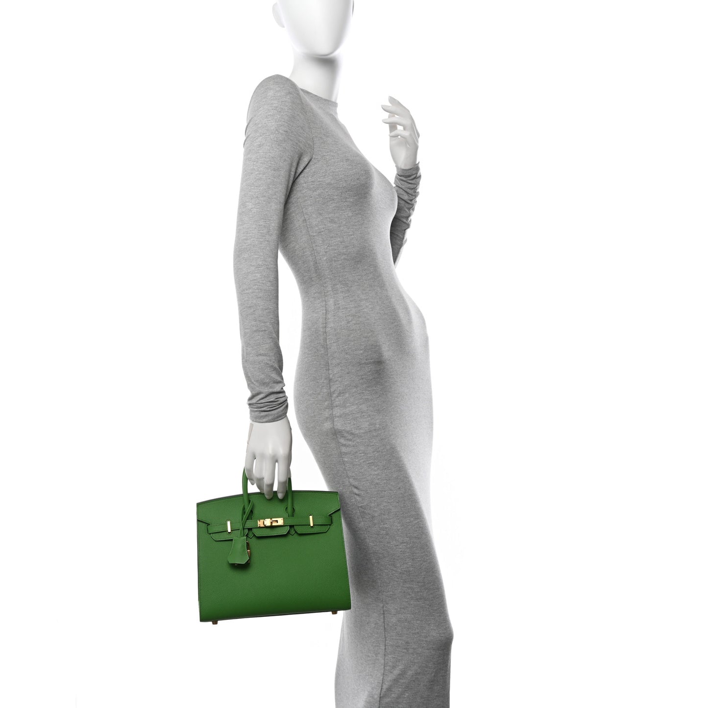Epsom Birkin Sellier 25 Vert Yucca