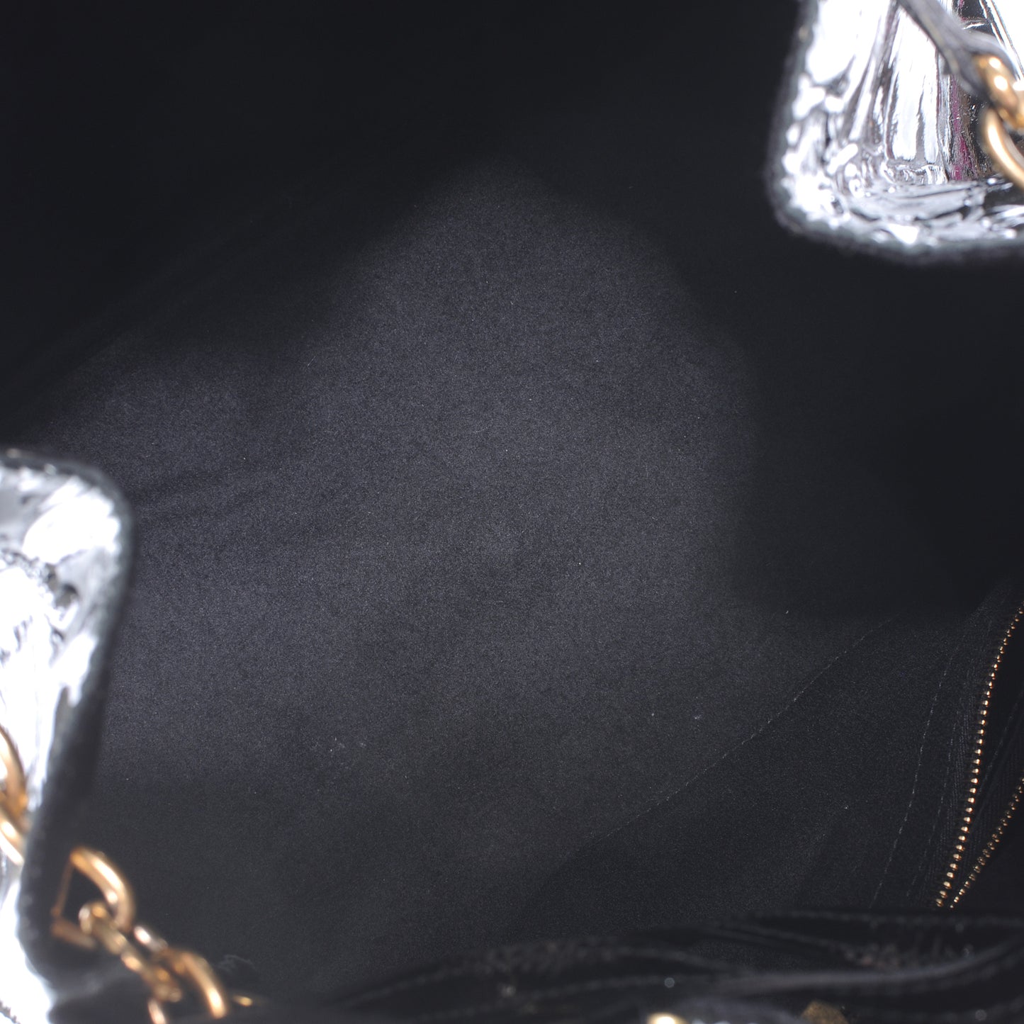 Patent Croc Overseas Tote Black