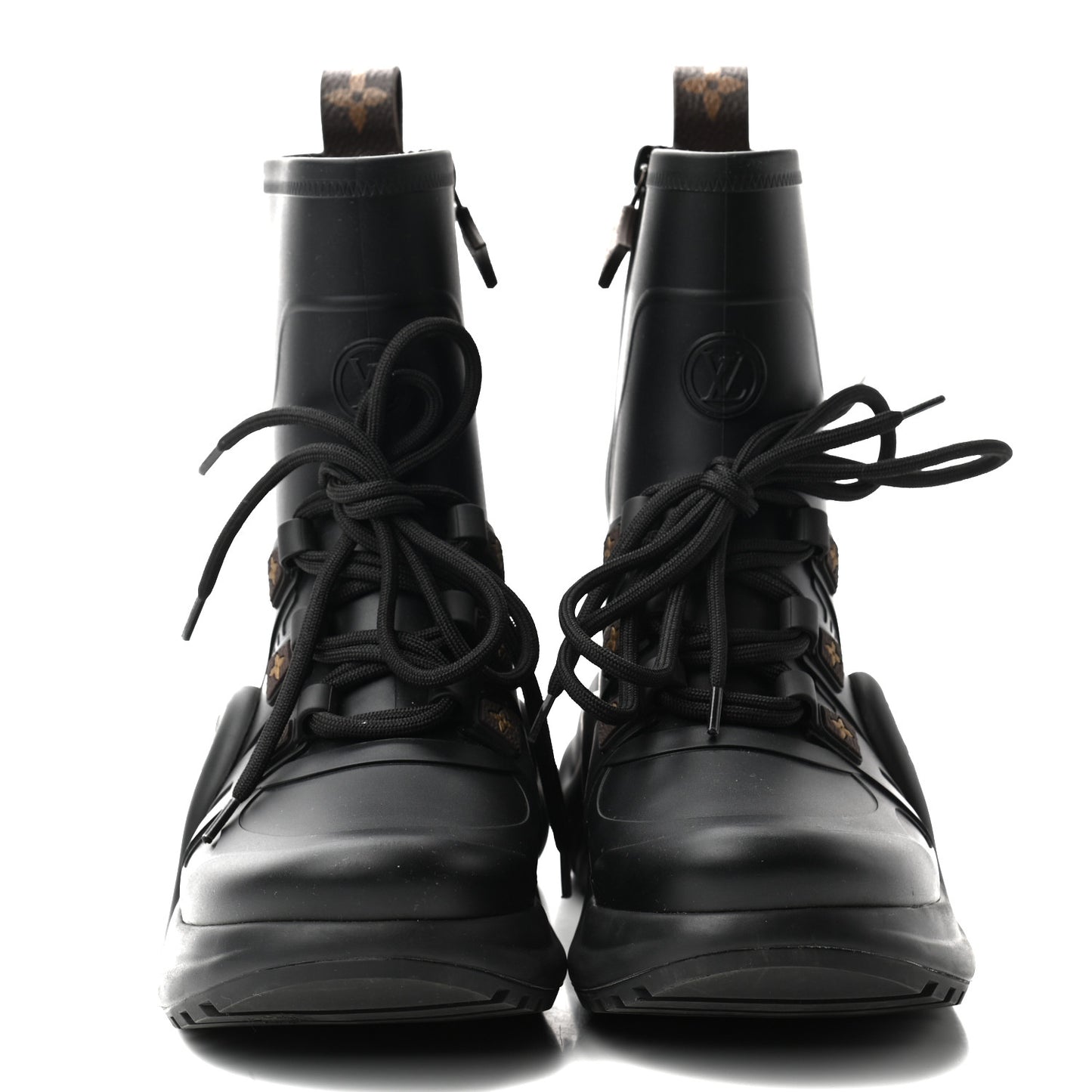 Mat Rubber Monogram LV Archlight Sneaker Boots 37 Black