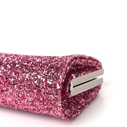 Jimmy Choo Coarse Glitter Clutch Pink 10 of 10