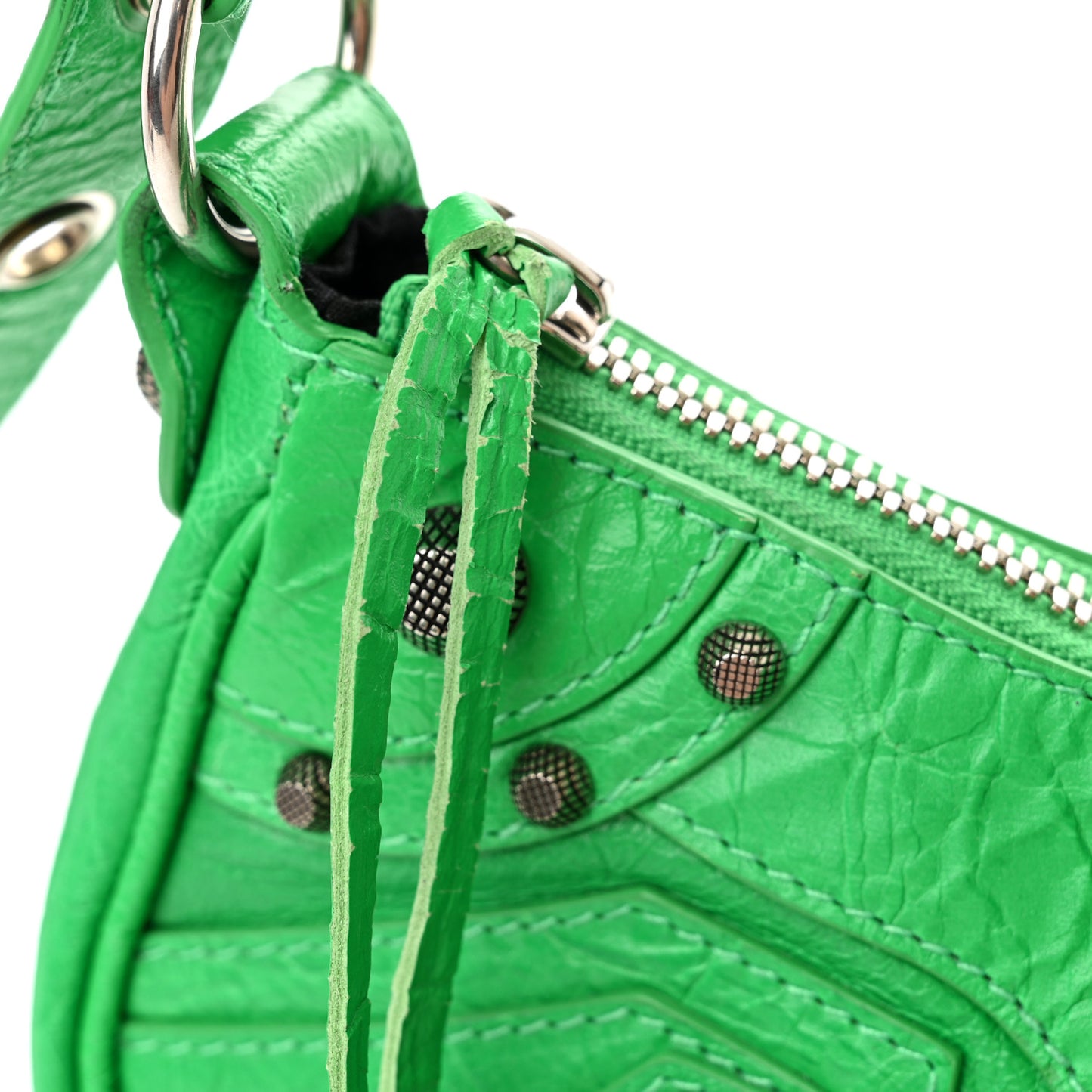 Agneau Arena Le Cagole Shoulder Bag XS Vivid Green