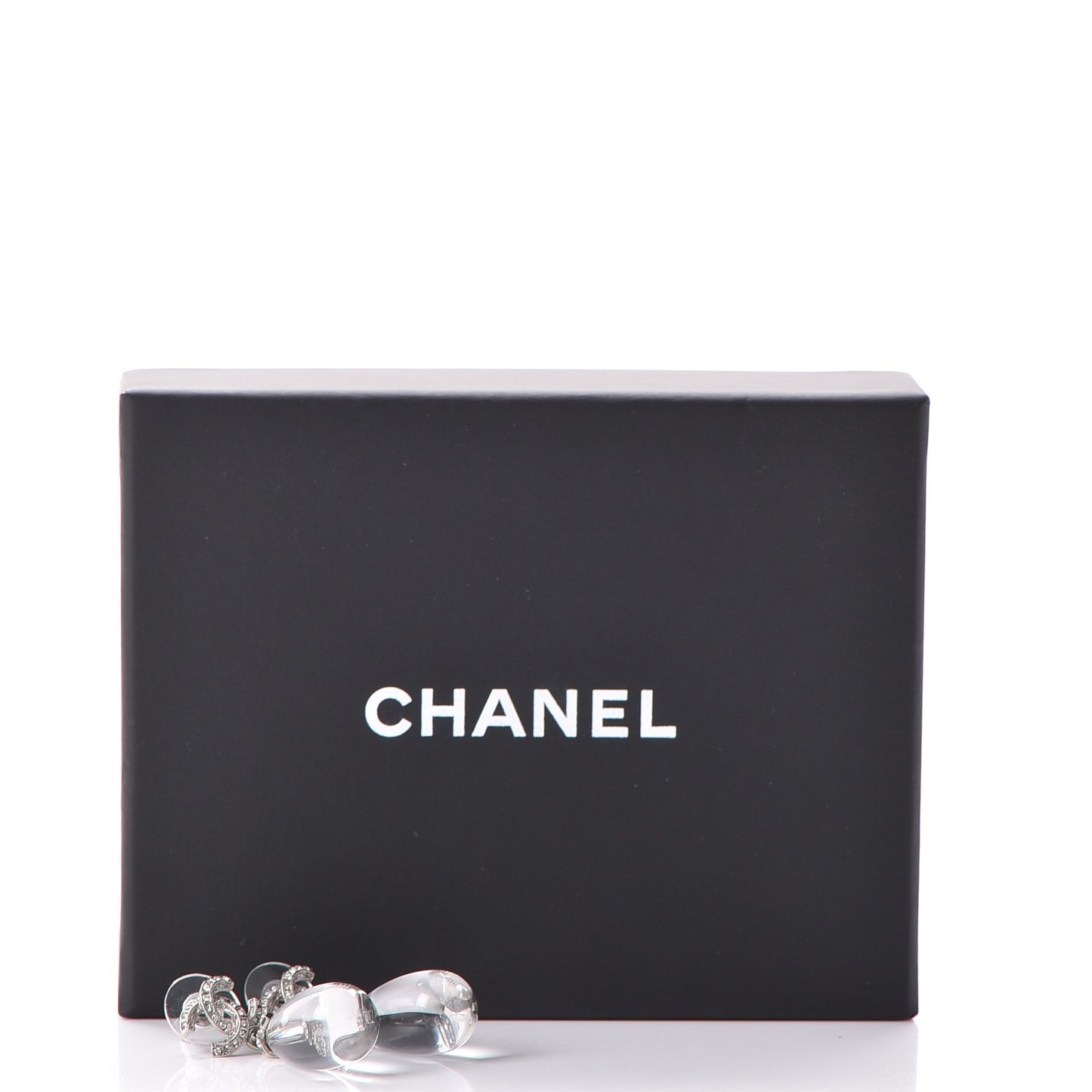 Ruthenium Crystal CC Drop Earrings Silver