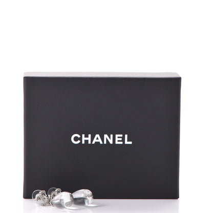 Chanel Ruthenium Crystal CC Drop Earrings Silver 7 of 7