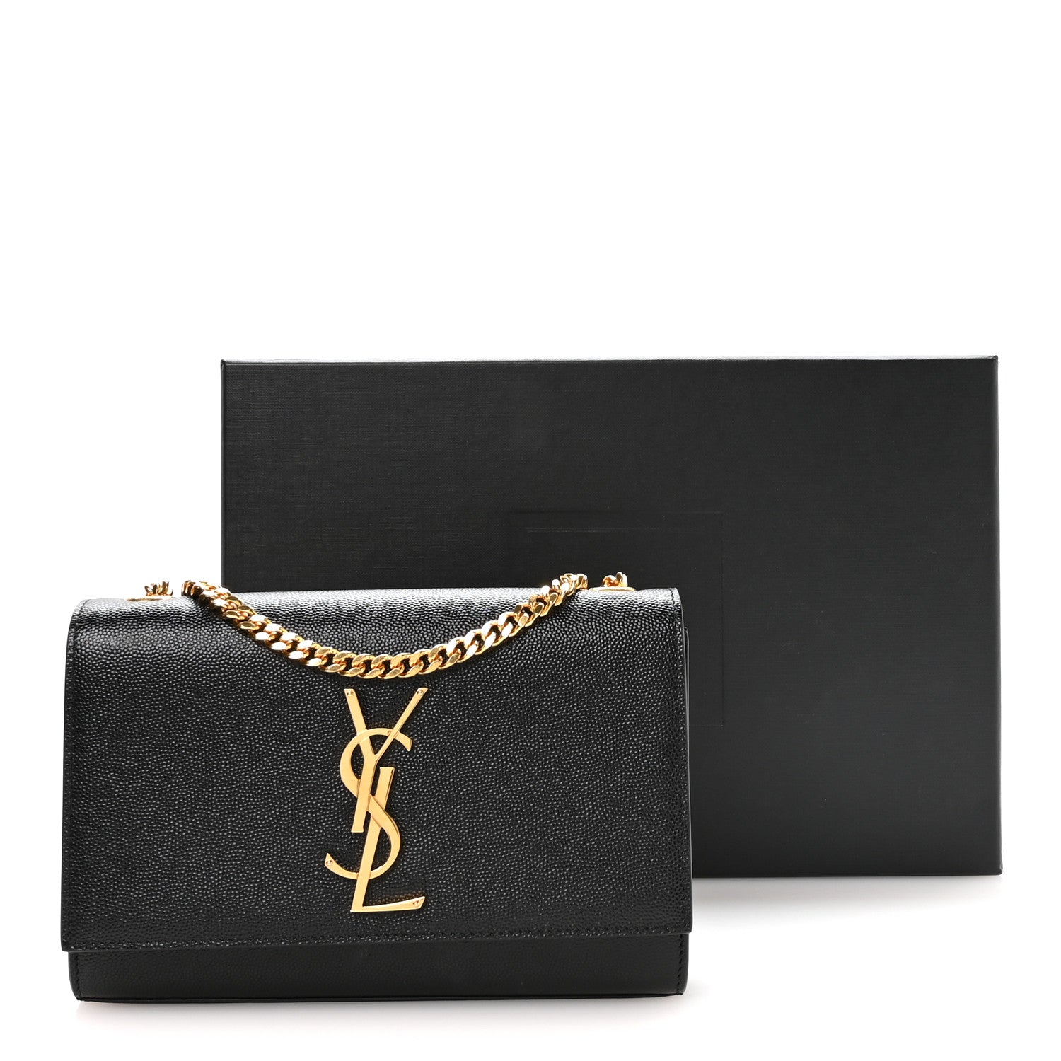 Saint Laurent Grain De Poudre Small Monogram Kate Satchel Black 11 of 11
