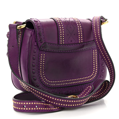 Gucci Calfskin Small Snaffle Bit Shoulder Bag Purple 3 of 11