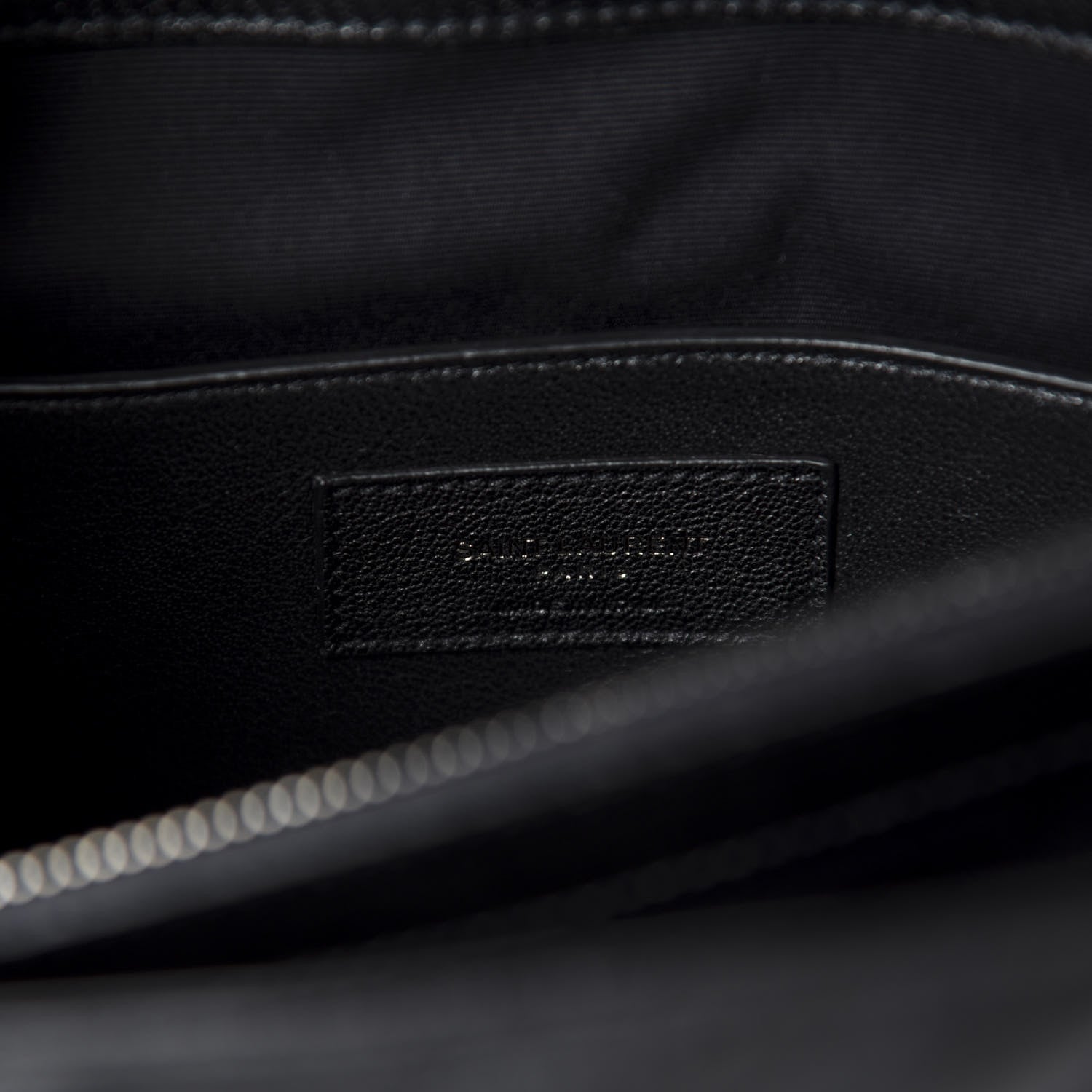 Saint Laurent Sheepskin Matelasse Chevron Monogram Large College Satchel Black 8 of 11