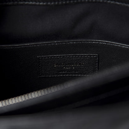 Saint Laurent Sheepskin Matelasse Chevron Monogram Large College Satchel Black 8 of 11