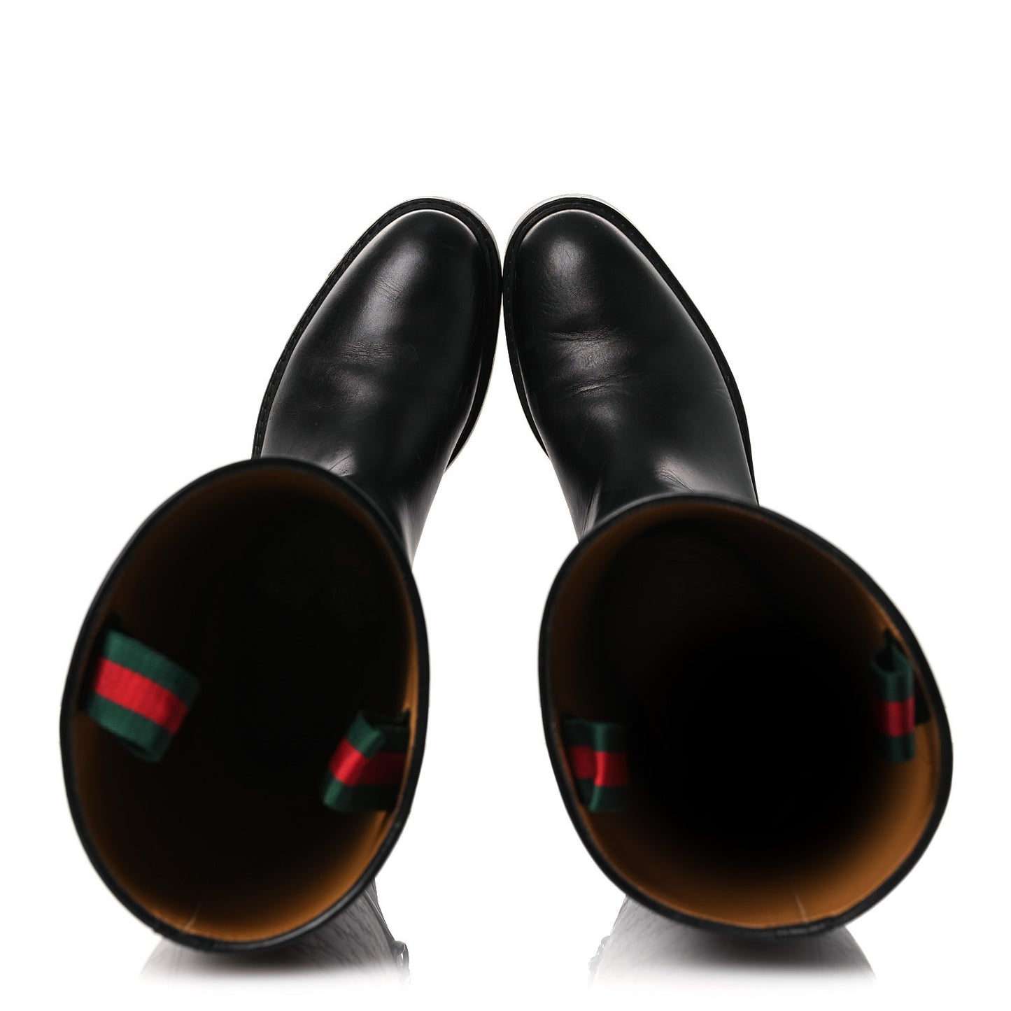 Guccissima Real Betis Glamour Calfskin Michelangelo Slim Horsebit Riding Boots 39.5 Black