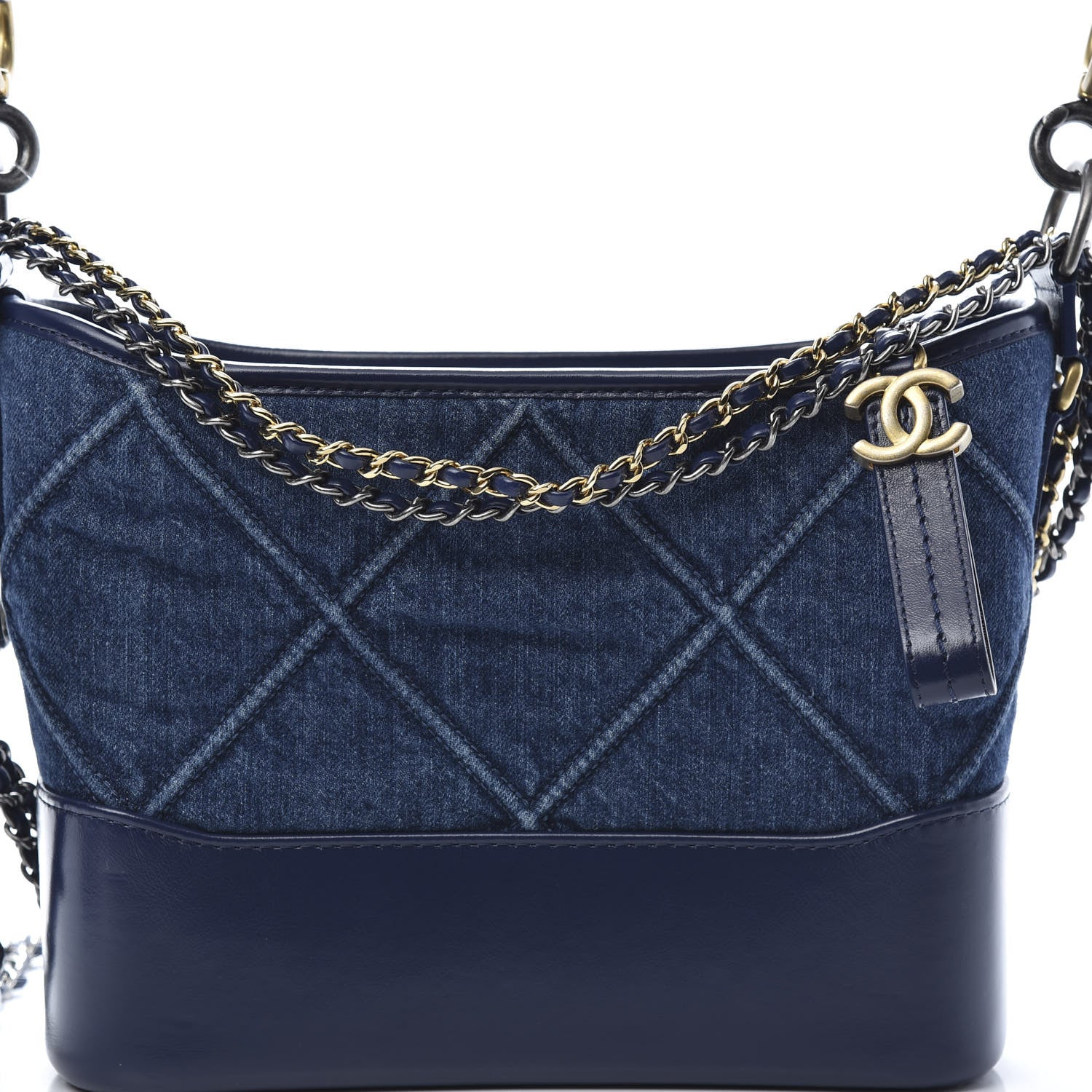 Chanel Denim Calfskin Small Gabrielle Hobo Blue 8 of 12