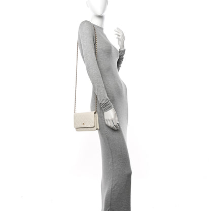 Chanel Caviar Quilted Wallet on Chain WOC White 3 of 14