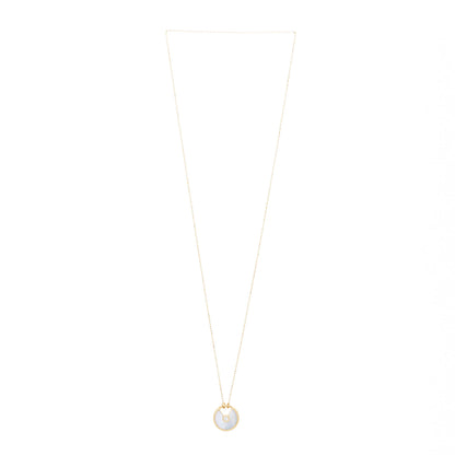 Cartier 18K Yellow Gold Diamond Mother of Pearl SM Amulette de Cartier Pendant Necklace 3 of 5