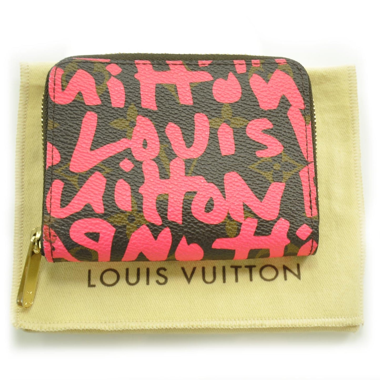 Monogram Graffiti Zippy Coin Purse Fuchsia